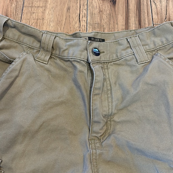 Carhartt Shorts Mens 32 Rugged Flex Relaxed Fit Canvas Cargo Work Wear tan - Picture 6 of 9